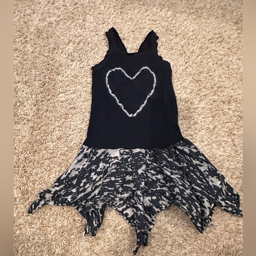 *Vintage* Denny’s!  Zinnias Navy Blue Dress
